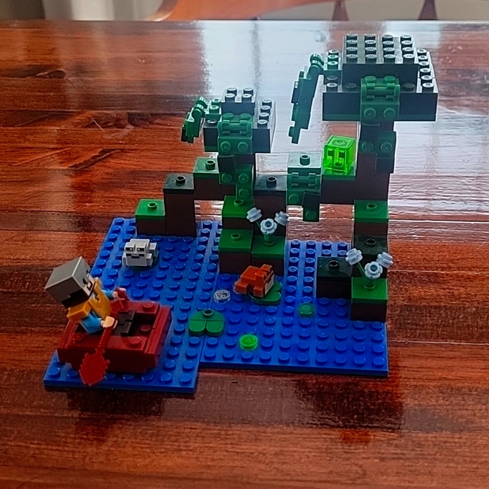 Custom built lego minecraft swamp